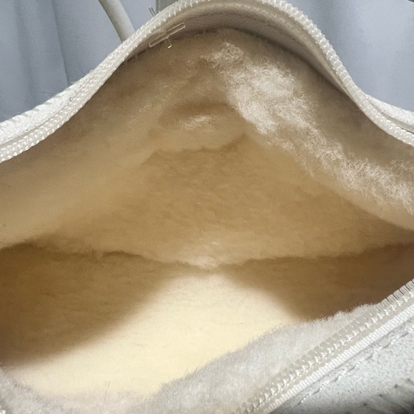 UGG Australia Cream Suede and Shearling Mini Shoulder Bag | Y2K Baguette Style - Picture 13 of 13